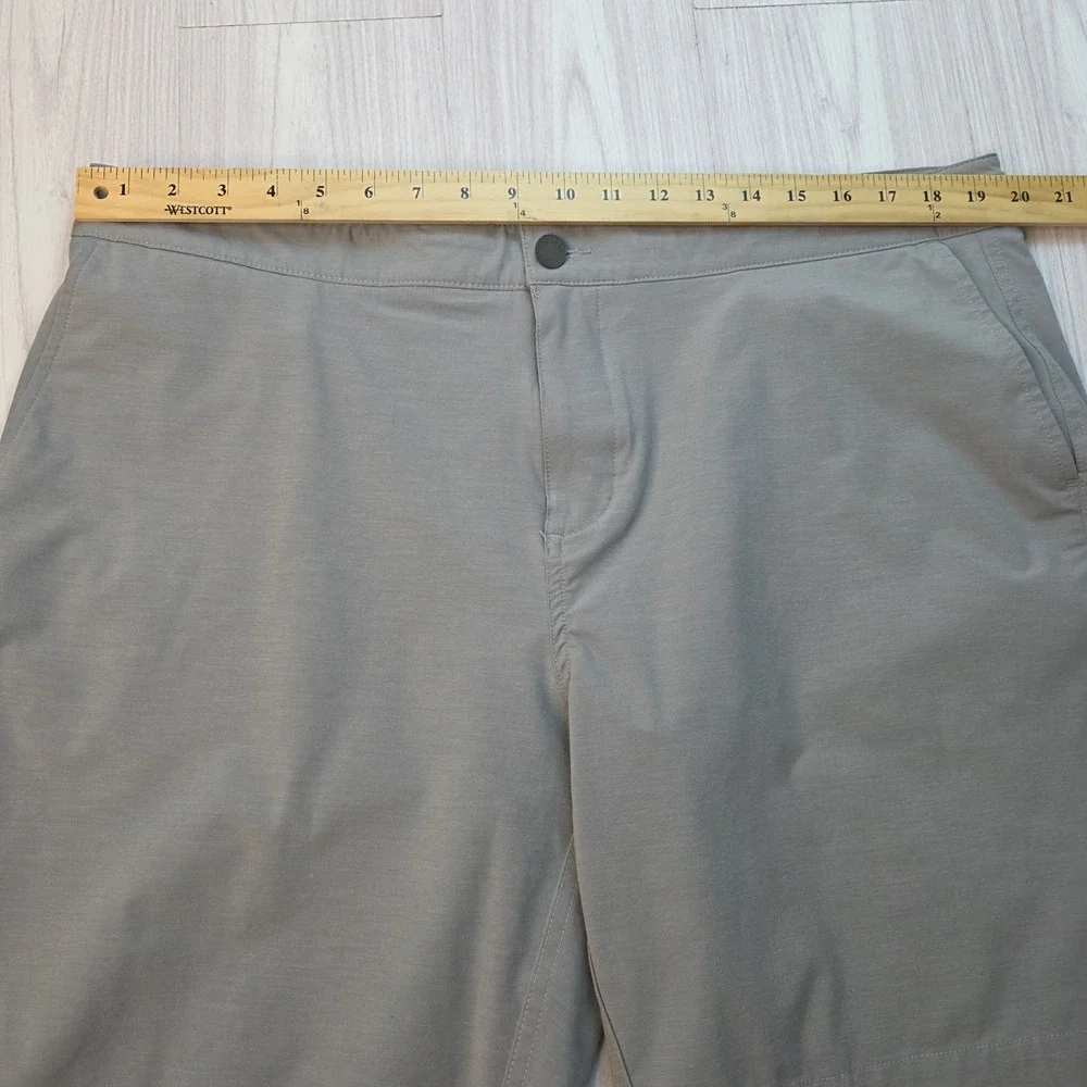 Faherty Shorts Men's 38 All Day Gray Chino‎ Active Casual Outdoor Drawstring